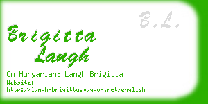 brigitta langh business card